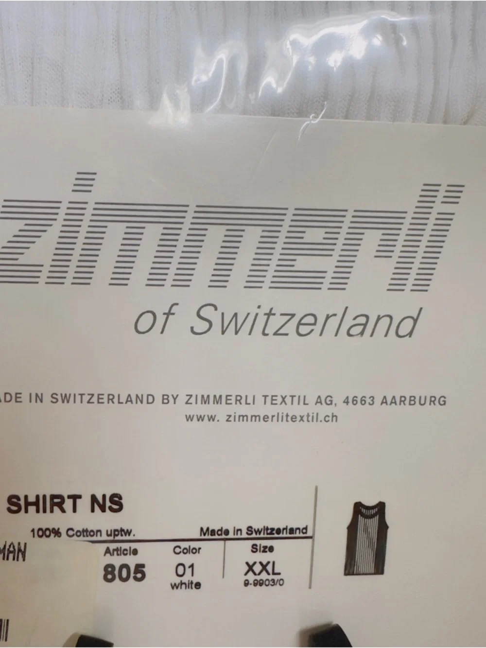 NWT Zimmerli of Switzerland Sleeveless Ribbed White Tank Top #207 Class 805 XXL - Picture 3 of 10